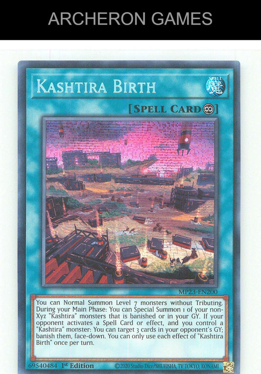 Kashtira Birth Prismatic Secret Rare YUGIOH Card 1st Edition