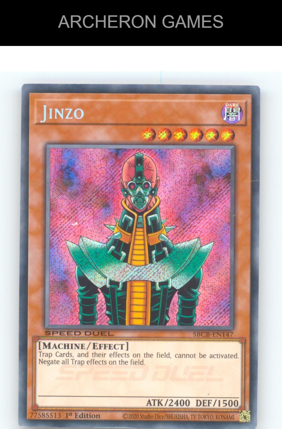 Jinzo (Secret) SBCB YUGIOH Card 1st Edition Speed Duel