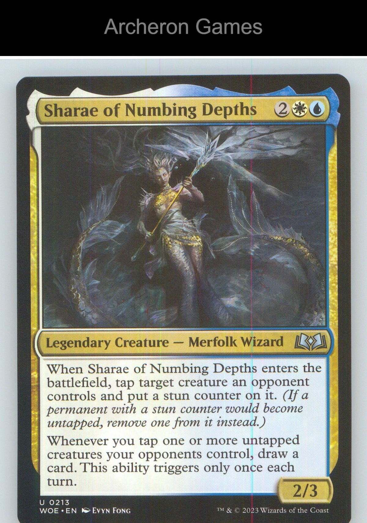 Sharae of Numbing Depths WOE 213 UC MTG Card NM/EX+