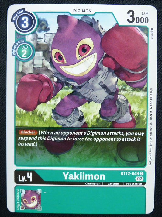 Yakiimon BT12-049 - Digimon Card #OX