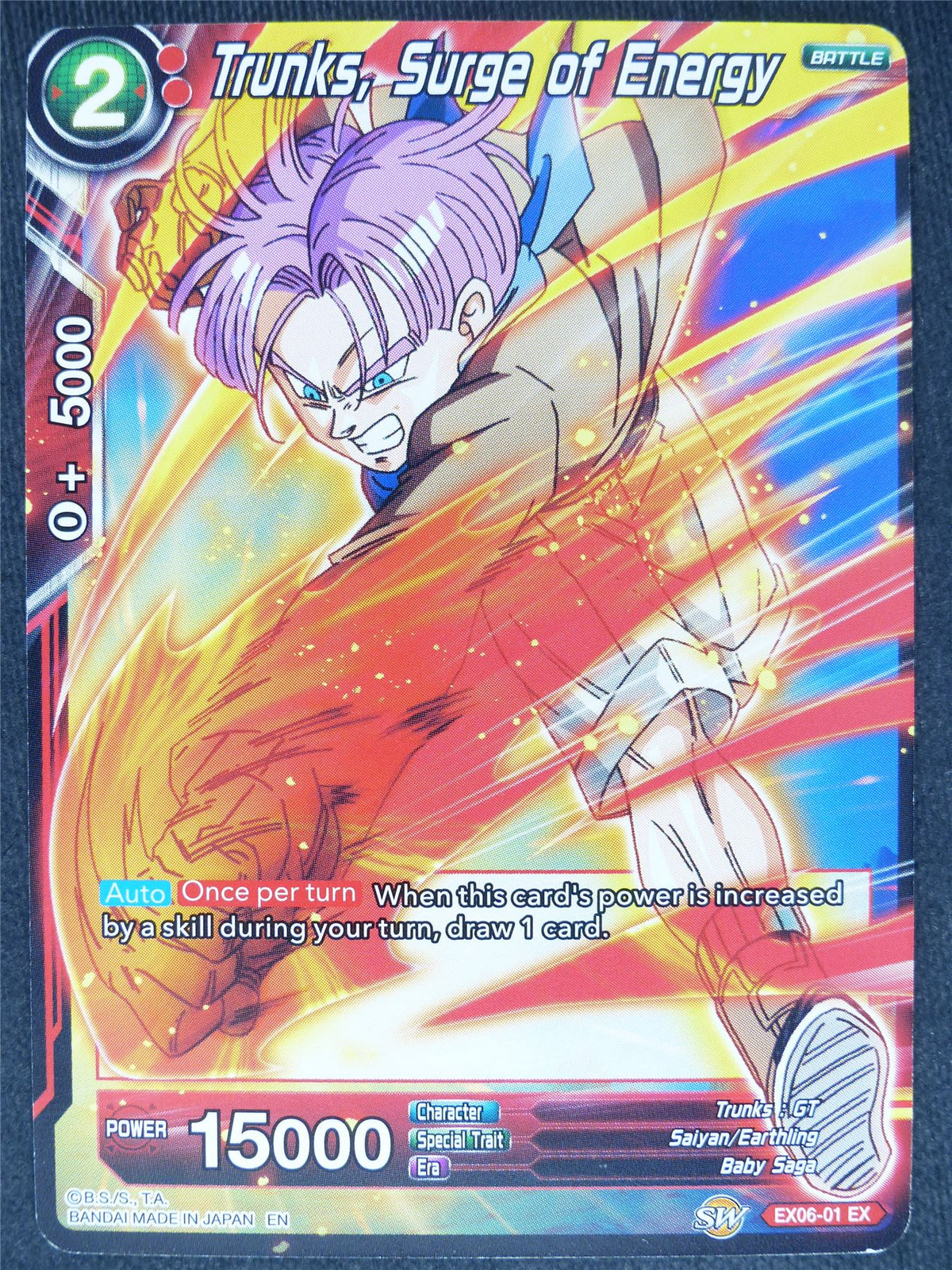 Trunks Surge of Energy - Dragon Ball Super Cards #78