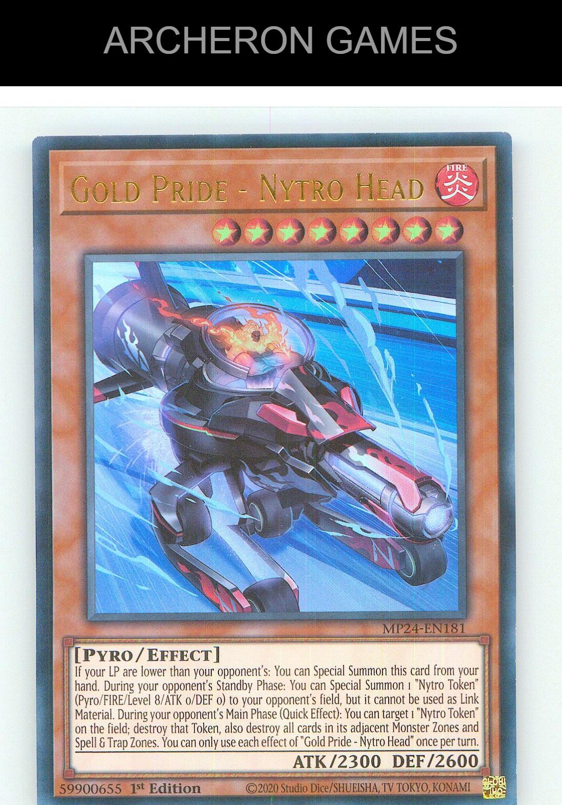 Gold Pride - Nytro Head Ultra Rare YUGIOH Card 1st Edition