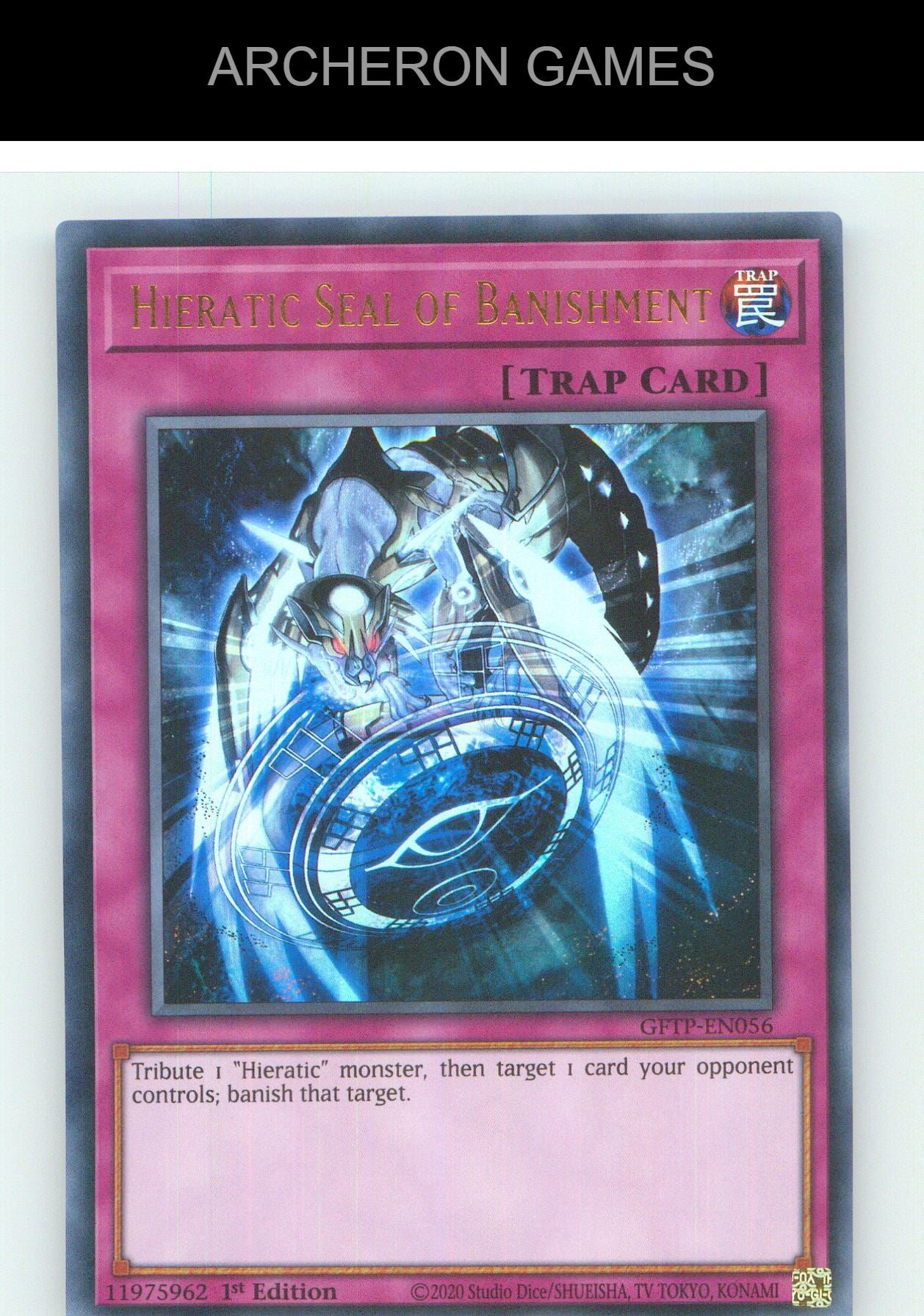 Hieratic Seal of Banishment UR YUGIOH Card 1st Edition