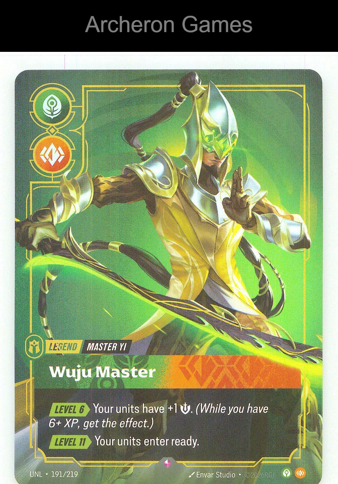 Master Yi - Wuju Master UNL 191/219 R Unleashed Riftbound Card