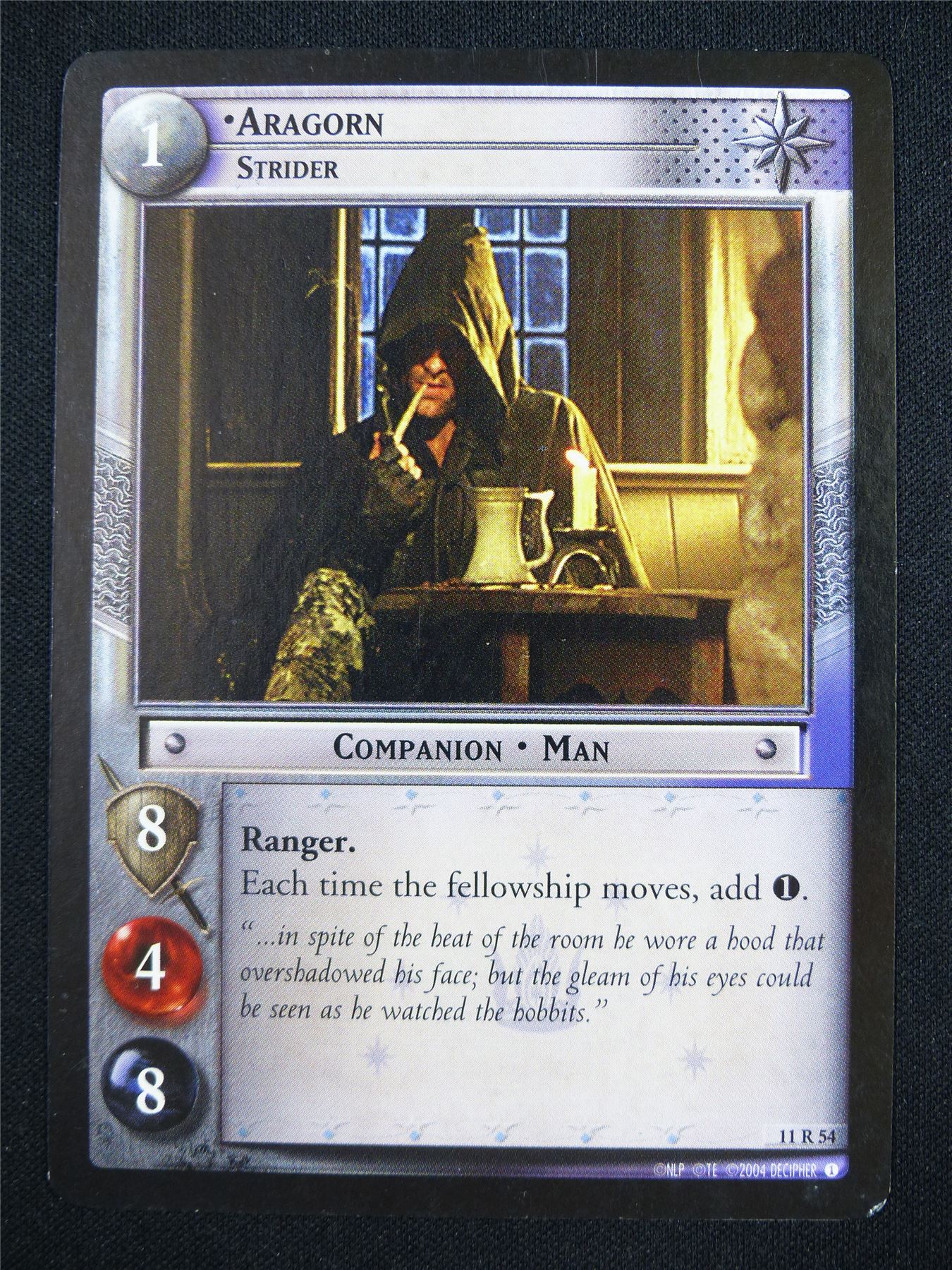 Aragorn Strider 11 R 54 - LotR Card #18N