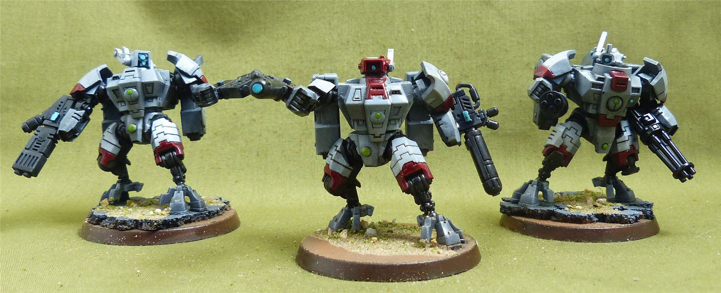 XV8 Crisis Battlesuit Team painted - Tau Empire - Warhammer 40K #1QC