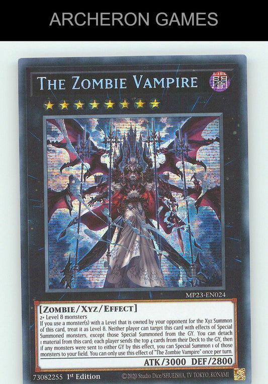 The Zombie Vampire SEC YUGIOH Card