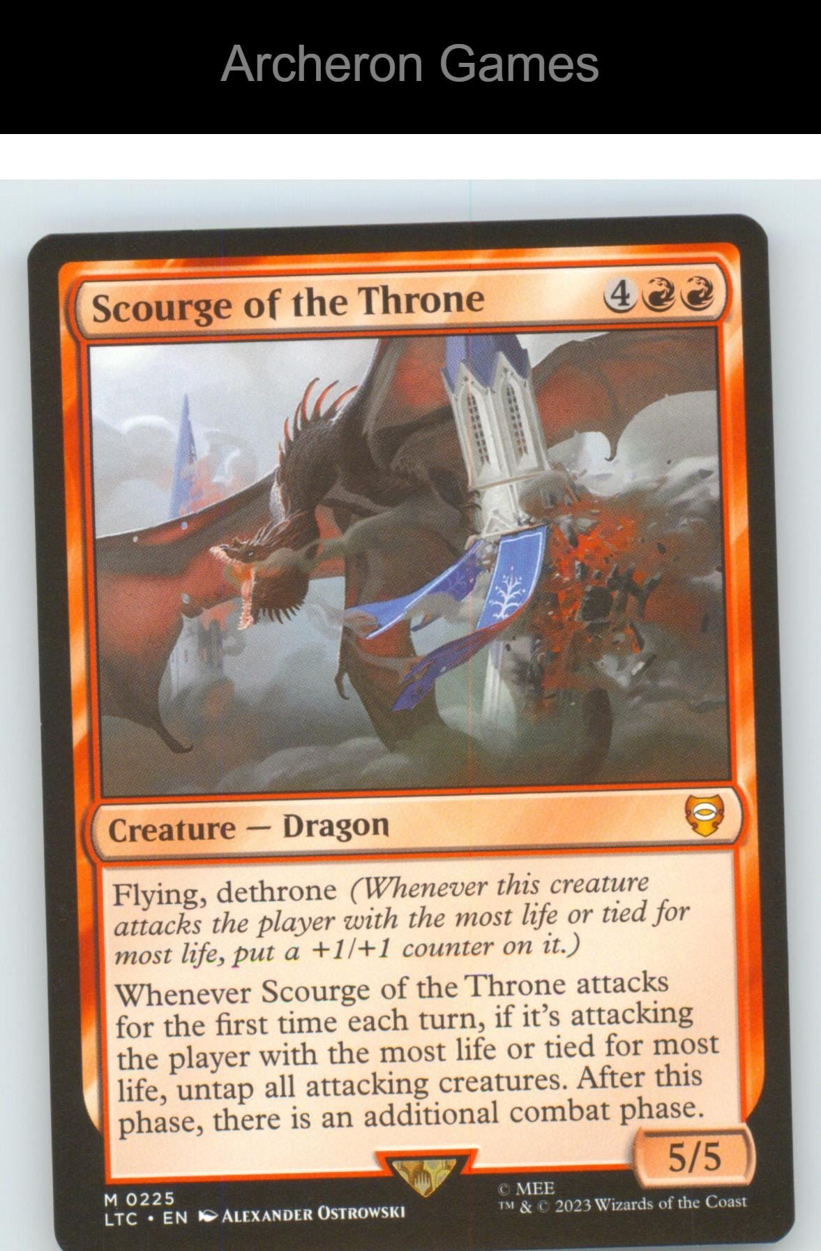 Scourge of the Throne LTC 225 Mythic MTG Card NM/EX+
