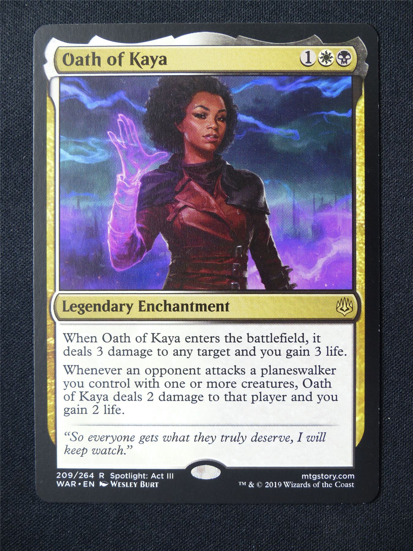 Oath of Kaya - WAR - Mtg Card #5DB