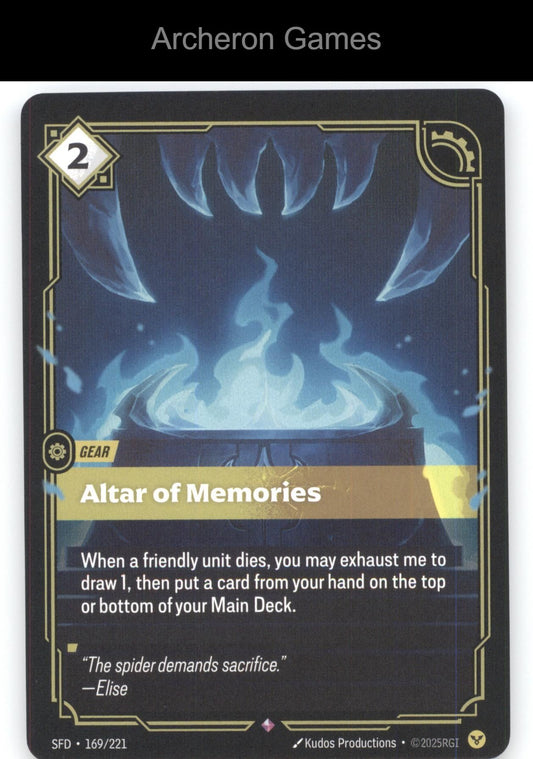 Altar of Memories SFD 169/221 R  Card Spiritforged