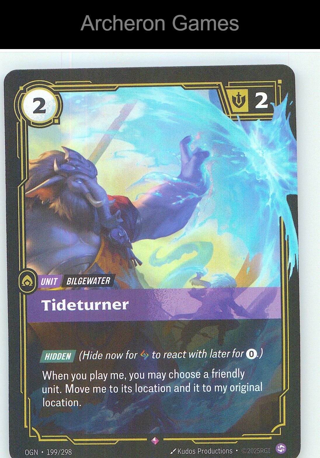 Tideturner OGN 199/298 R Origins Riftbound Card