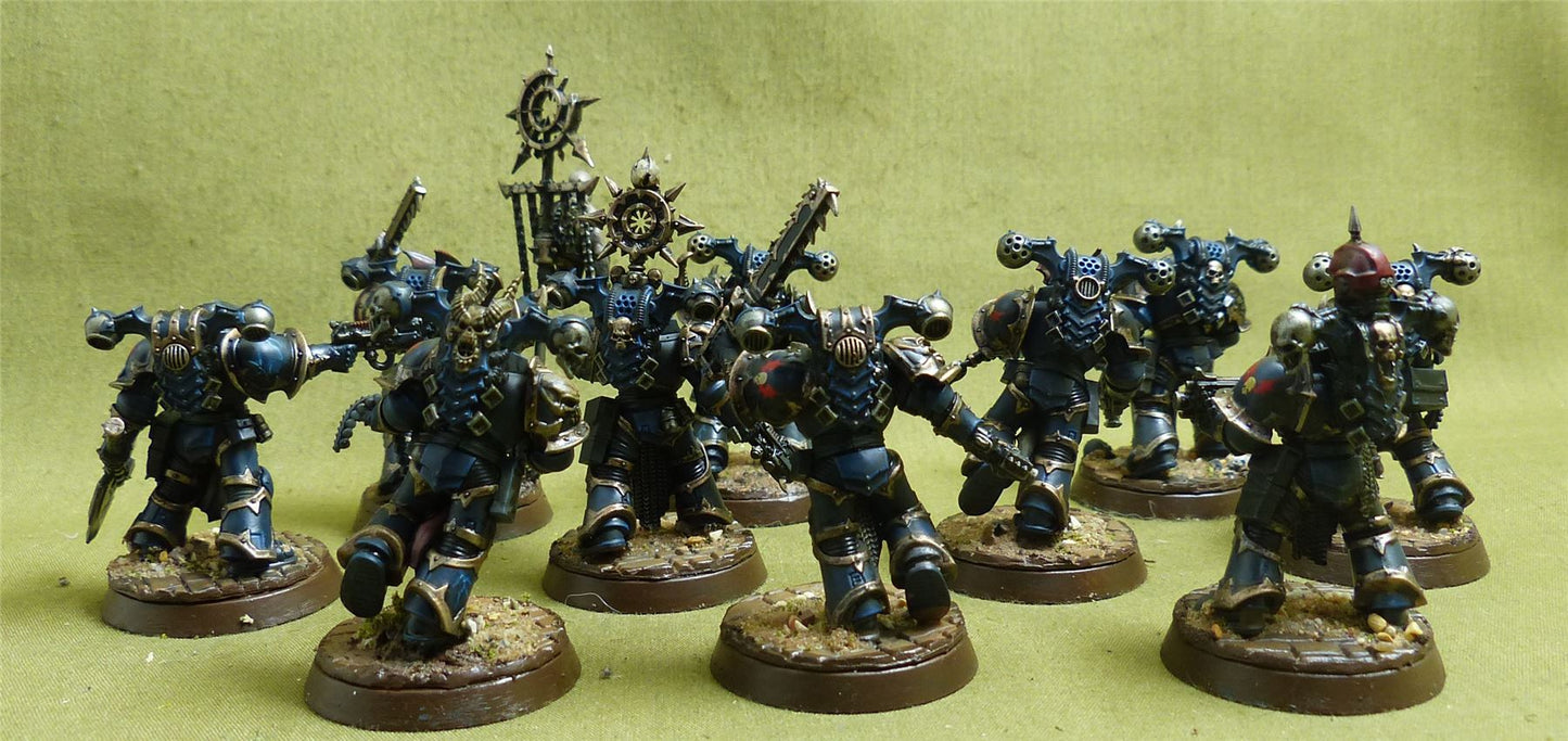Legionaries with upgrade painted - Night Lords - Warhammer 40K #2NP