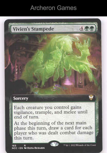 Vivien's Stampede (Extended Art) 165 MTG Card Commander: Streets of New Capenna