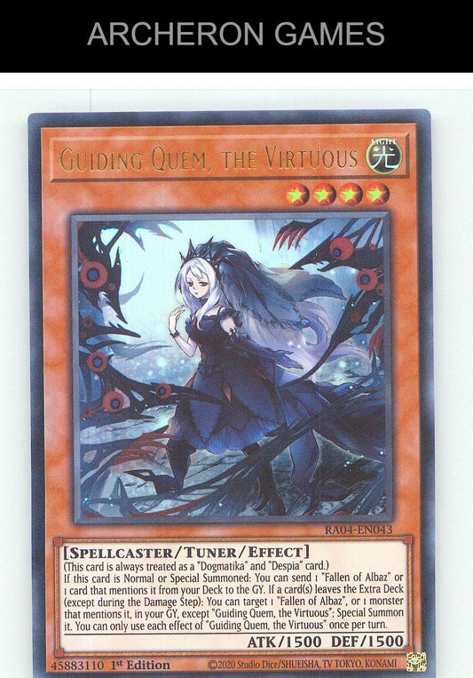 Guiding Quem, the Virtuous (UR) Ultra Rare YUGIOH Card 1st Edition