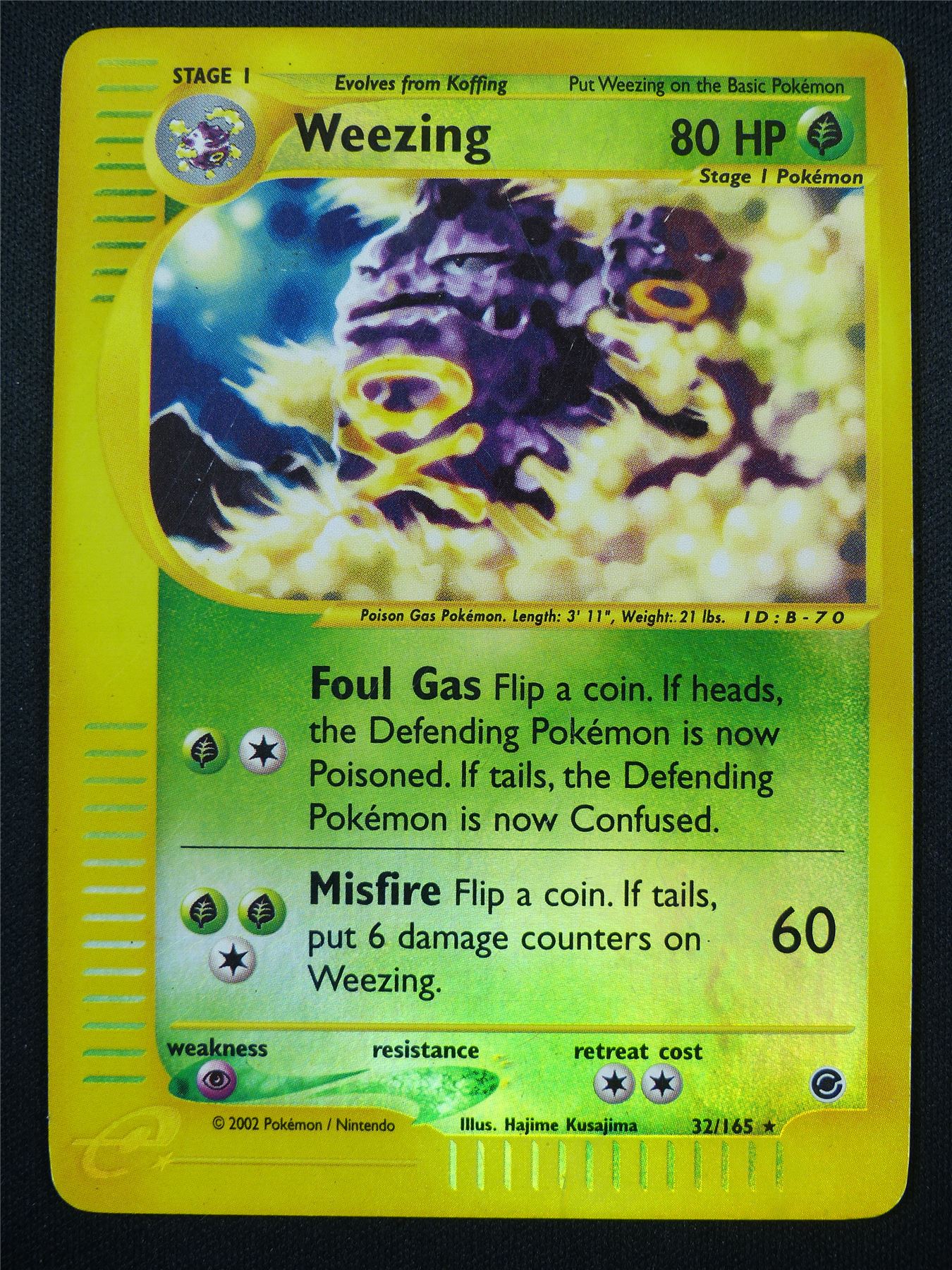 Weezing 32/165 Reverse Holo played - Pokemon Card #5O3