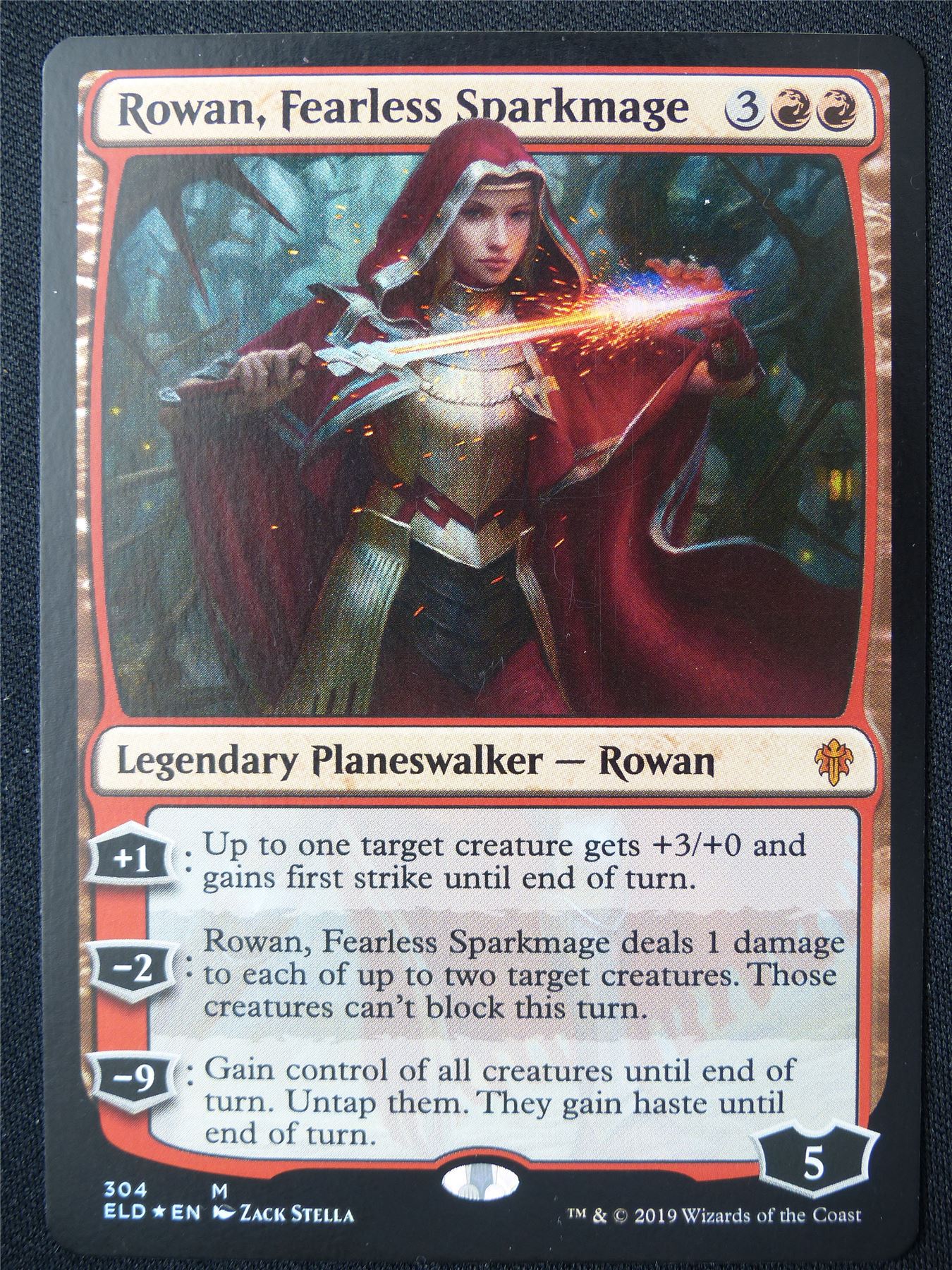 Rowan Fearless Sparkmage Foil - ELD - Mtg Card #1UC