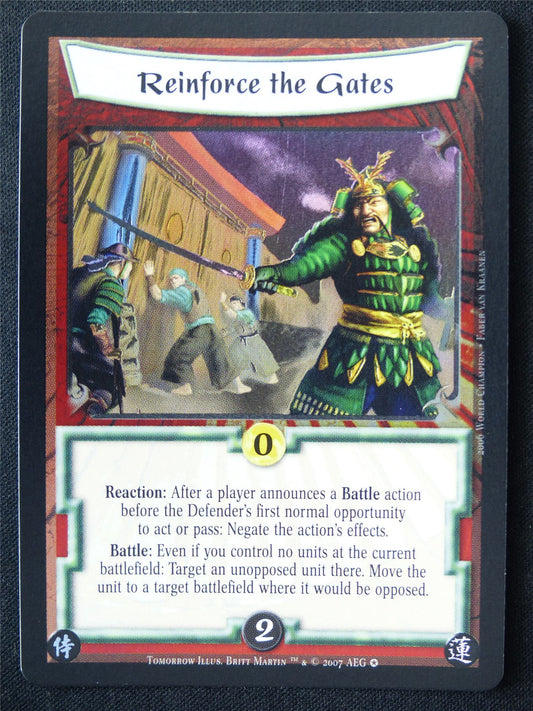 Reinforce the Gates Foil - Tom - Legend of the Five Rings L5R Card #W4
