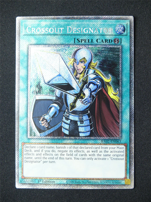 Crossout Designator RA02 Platinum Secret Rare - 1st ed Yugioh Card #932