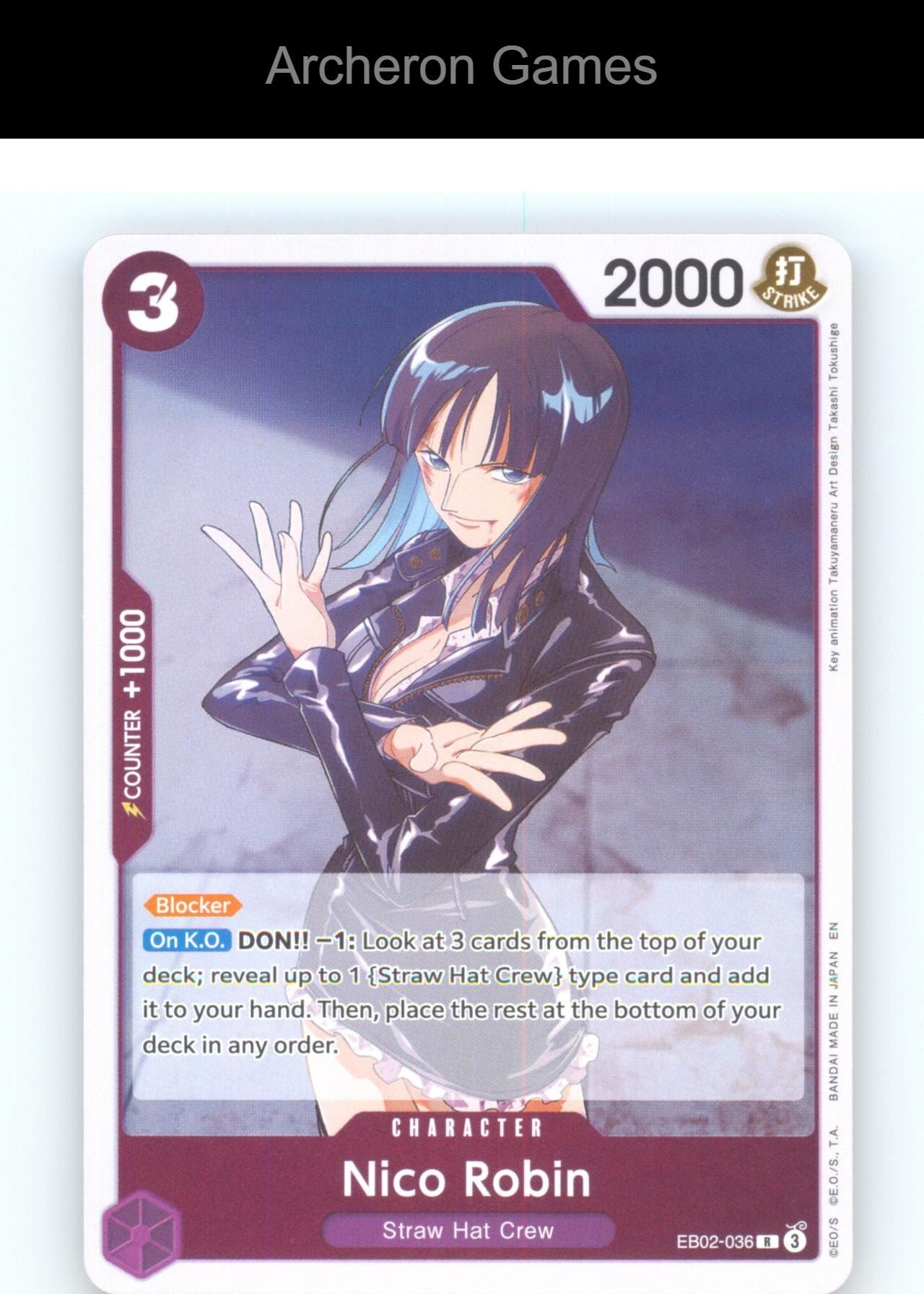 Nico Robin EB02-036 R One Piece Card NM/EX+ Foil