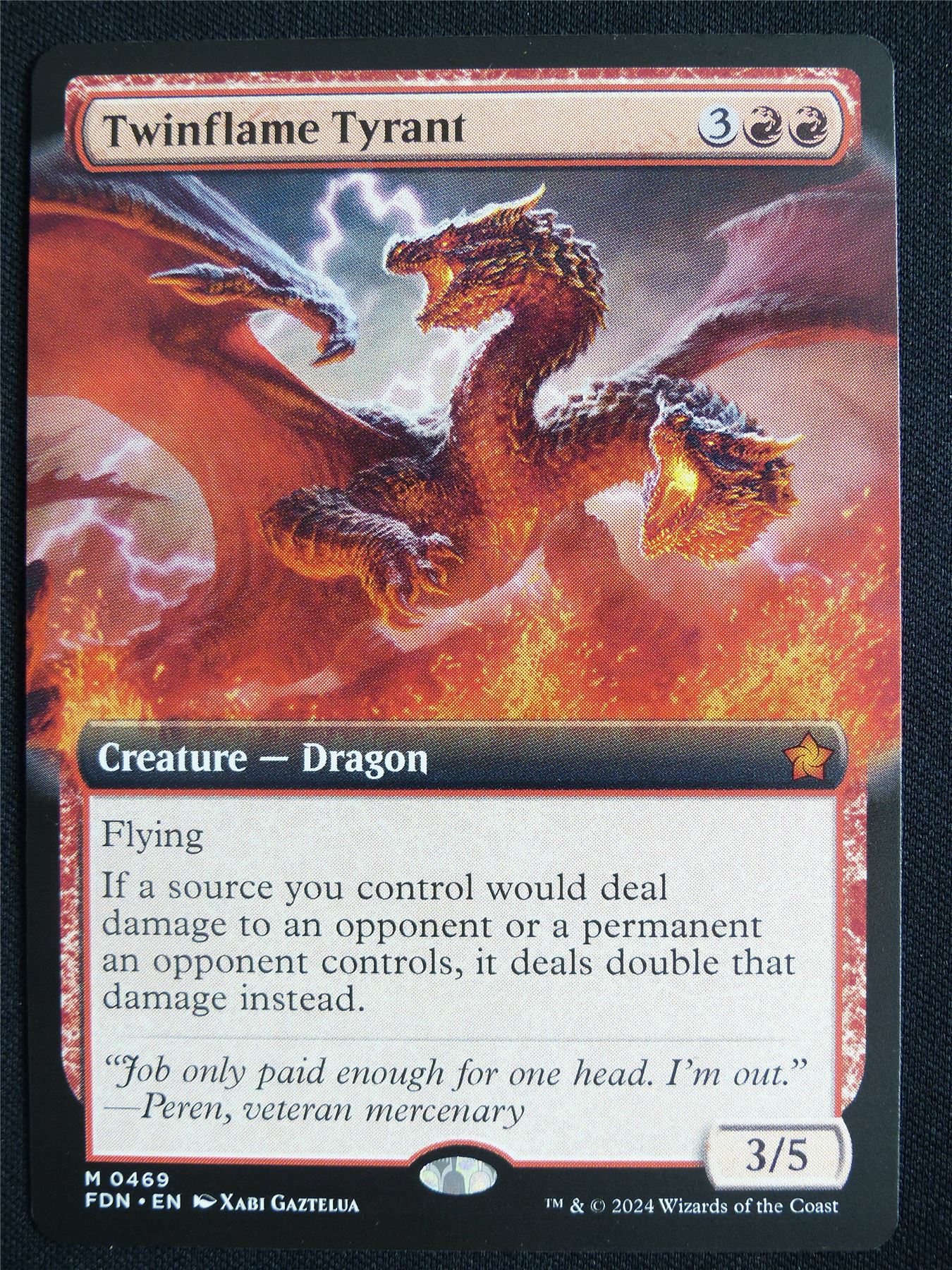 Twimflame Tyrant Extended Art - FDN - Mtg Card #3HA
