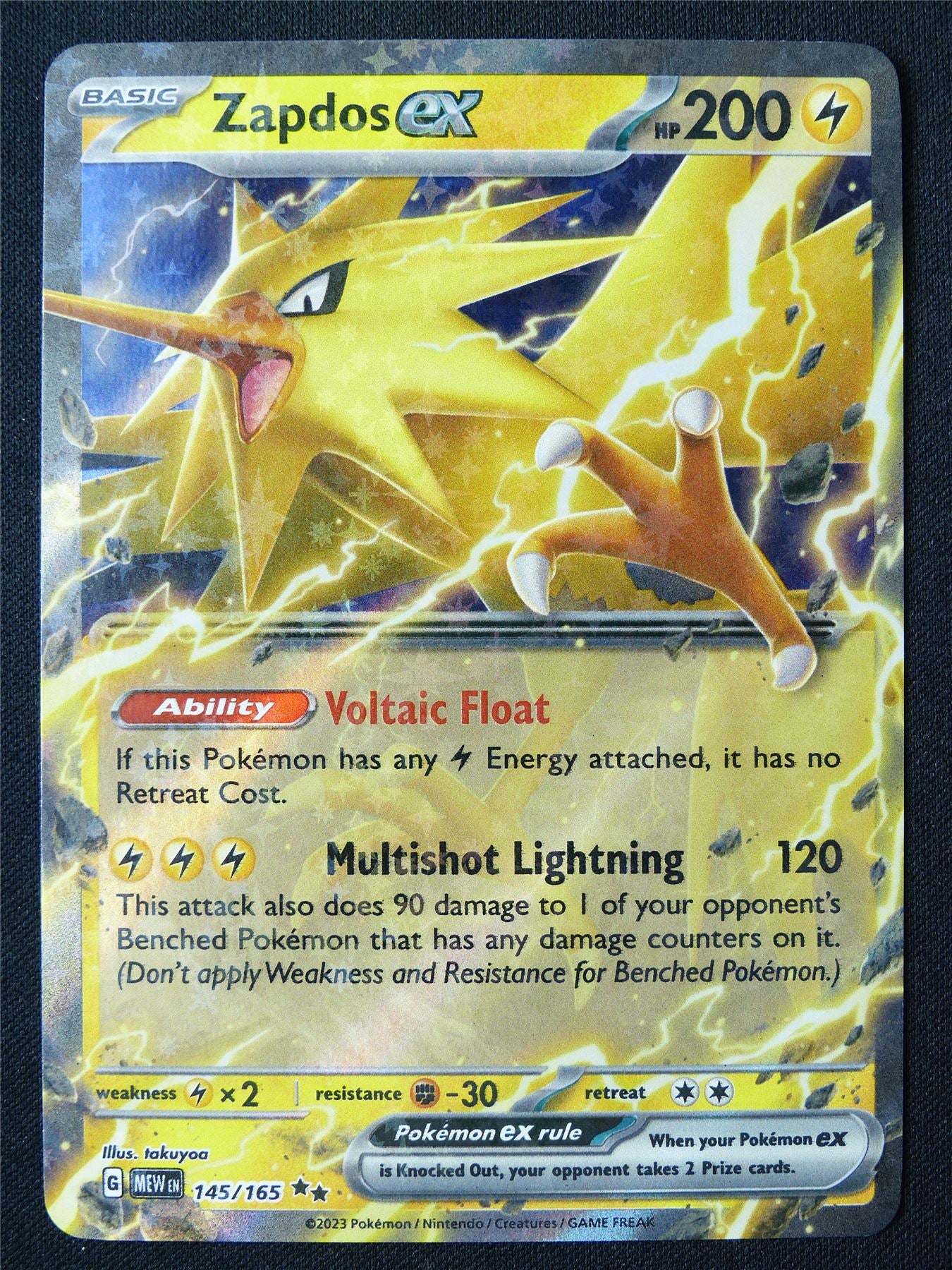 Zapdos EX 145/165 Holo - Pokemon Card #1EC