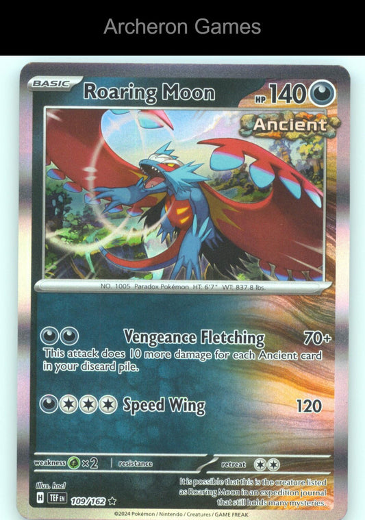 Pokemon Card Roaring Moon TEF 109/162 R Temporal Forces Holo