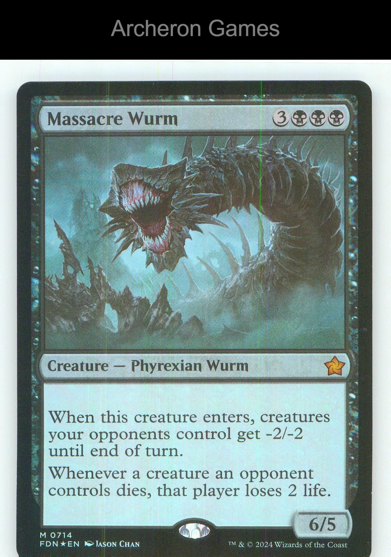Massacre Wurm FDN 714 Mythic MTG Card NM/EX+ Foil