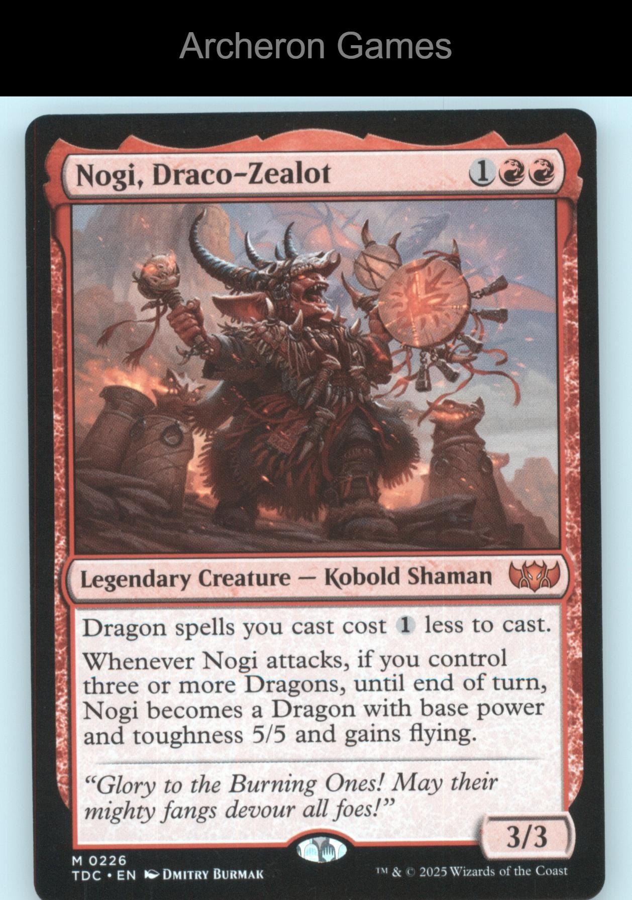 Nogi, Draco-Zealot 226 Mythic MTG Card Commander: Tarkir: Dragonstorm