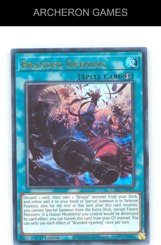 Branded Opening Ultra Rare YUGIOH Card 1st Edition