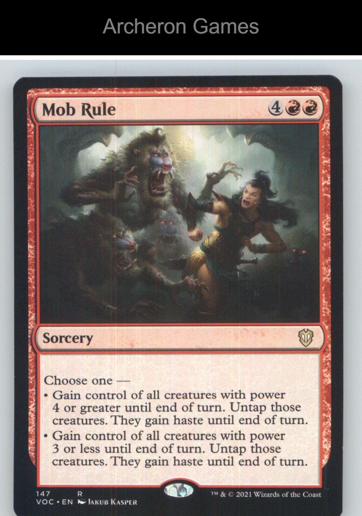 Mob Rule VOC 147 R MTG Card NM/EX+