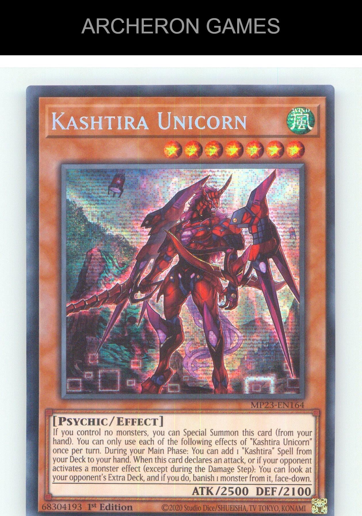 Kashtira Unicorn Prismatic Secret Rare YUGIOH Card 1st Edition