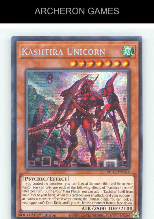 Kashtira Unicorn Prismatic Secret Rare YUGIOH Card 1st Edition