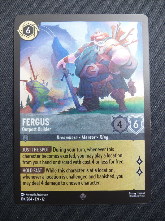 Fergus Outpost Builder 194/204 Foil - Lorcana Card #3JI