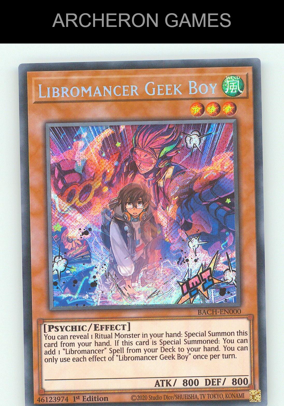 Libromancer Geek Boy SEC YUGIOH Card 1st Edition