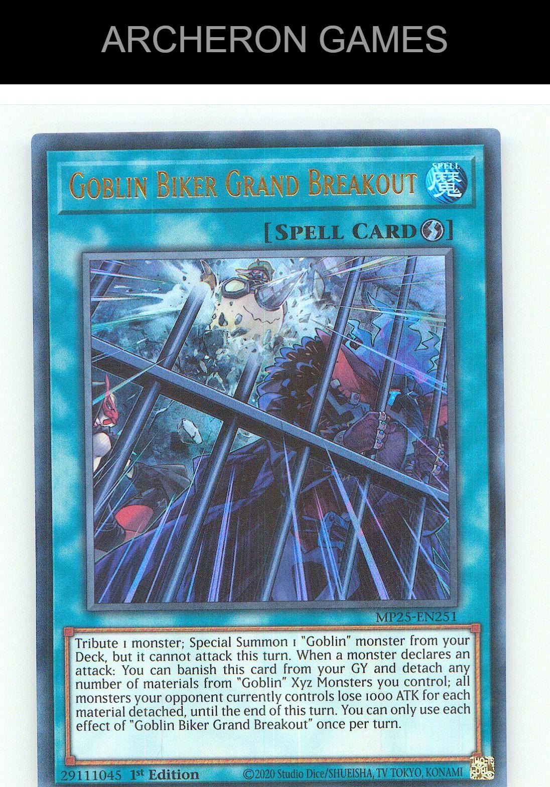 Goblin Biker Grand Breakout Ultra Rare YUGIOH Card 1st Edition