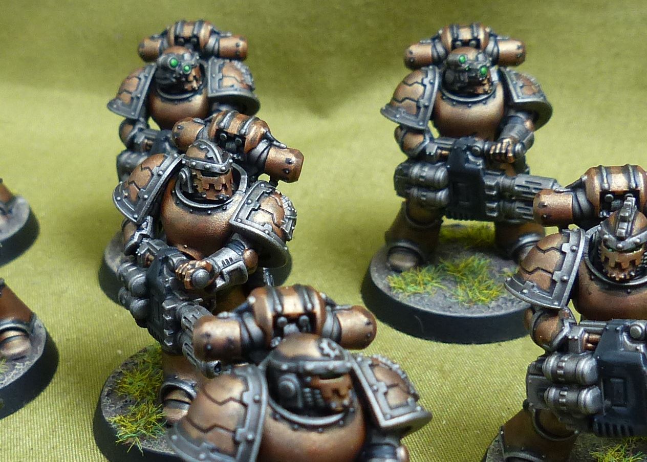 MKIII Tactical Squad with Upgrades set of 10 painted - Iron Hands - Warhammer Horus Heresy #2M5