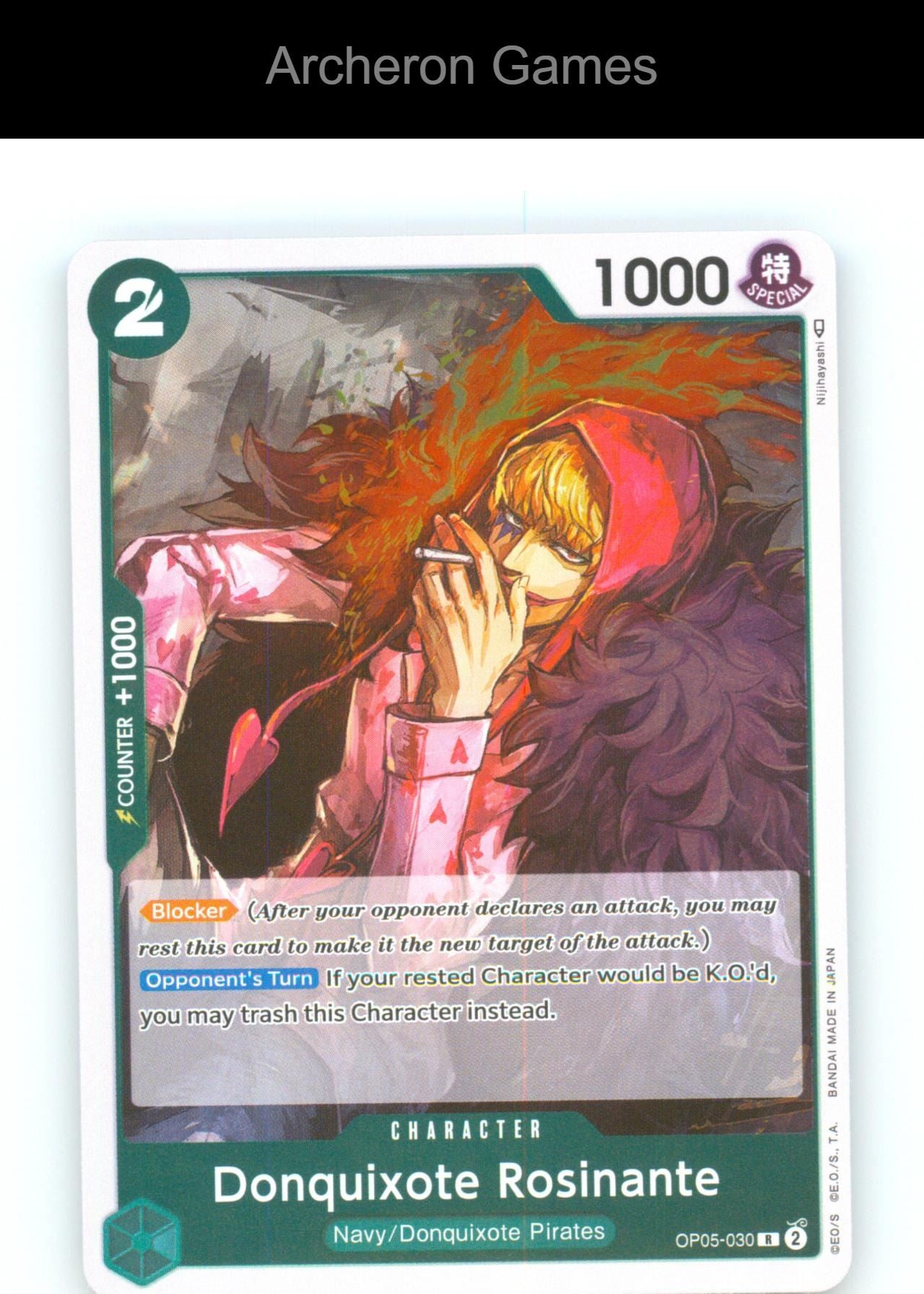 Donquixote Rosinante (Reprint) OP05-030 R One Piece Card NM/EX+ Foil