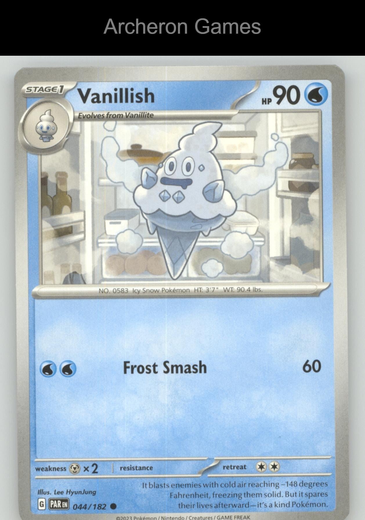 Pokemon Card Vanillish PAR 044/182 C Paradox Rift