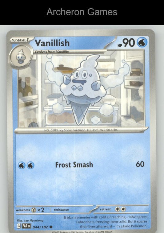 Pokemon Card Vanillish PAR 044/182 C Paradox Rift