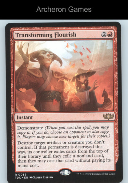 Transforming Flourish 39 R MTG Card Commander: Tarkir: Dragonstorm