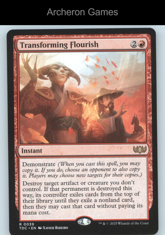 Transforming Flourish 39 R MTG Card Commander: Tarkir: Dragonstorm