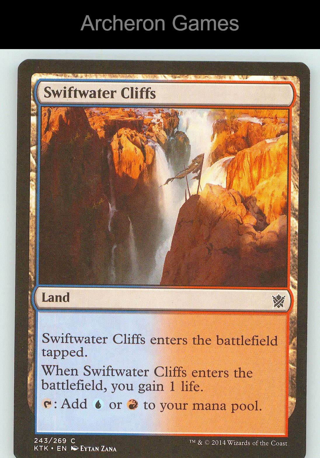 Swiftwater Cliffs KTK 243 C MTG Card NM/EX+