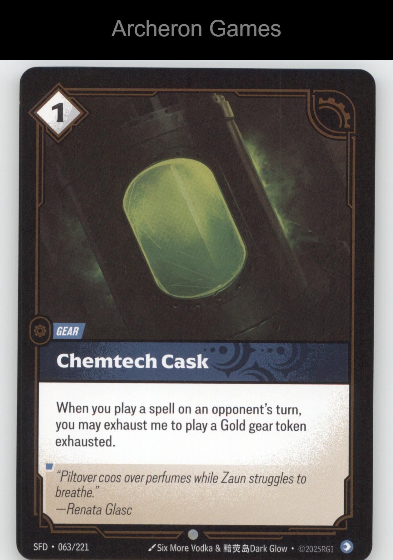 Chemtech Cask SFD 063/221 C  Card Spiritforged