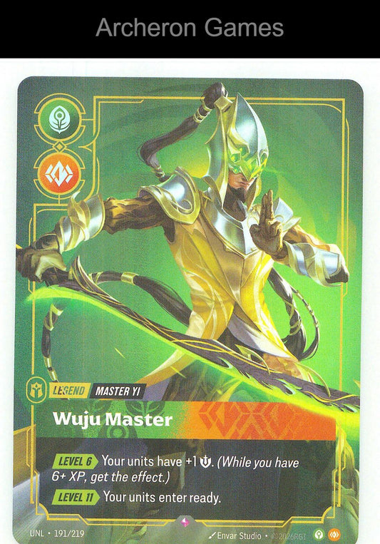 Master Yi - Wuju Master UNL 191/219 R Unleashed Riftbound Card