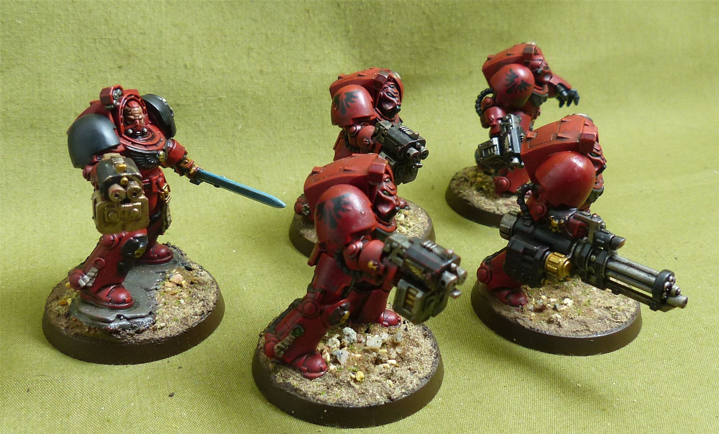 Terminator Assault Squad painted - Blood Angels - Warhammer 40K #5A