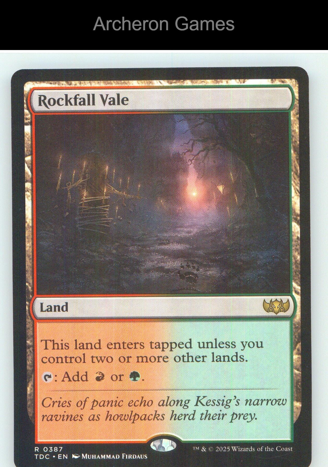 Rockfall Vale TDC 387 R MTG Card NM/EX+