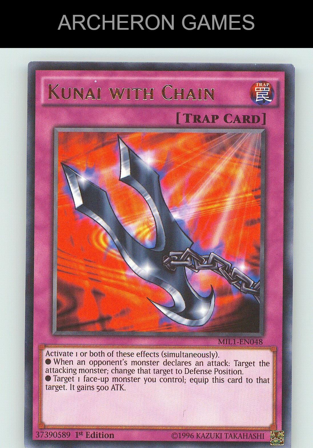 Kunai with Chain R YUGIOH Card 1st Edition