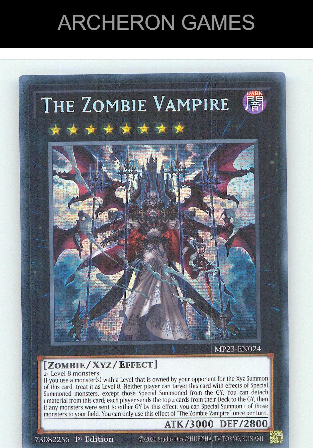 The Zombie Vampire Prismatic Secret Rare YUGIOH Card 1st Edition