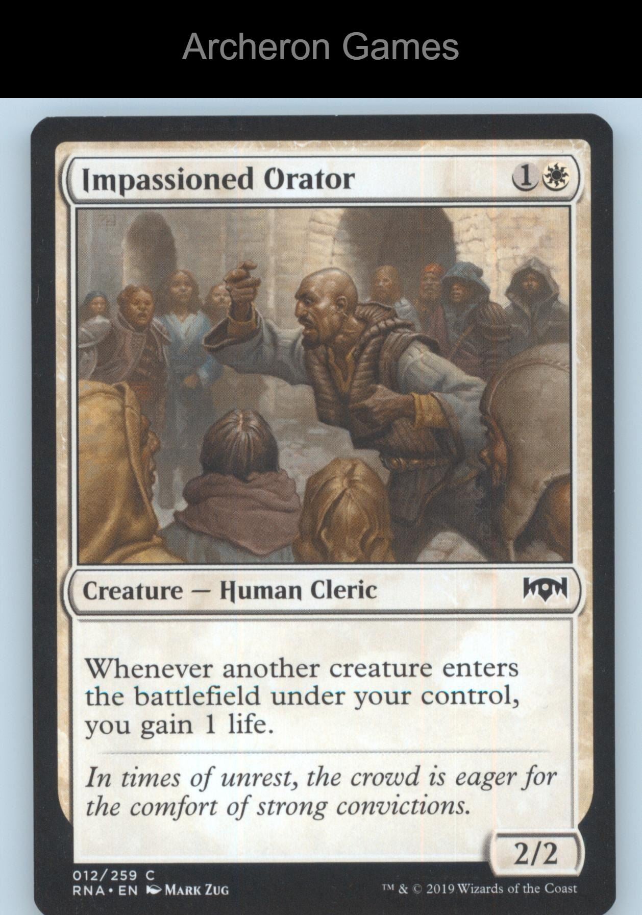 Impassioned Orator 12 C MTG Card Ravnica Allegiance