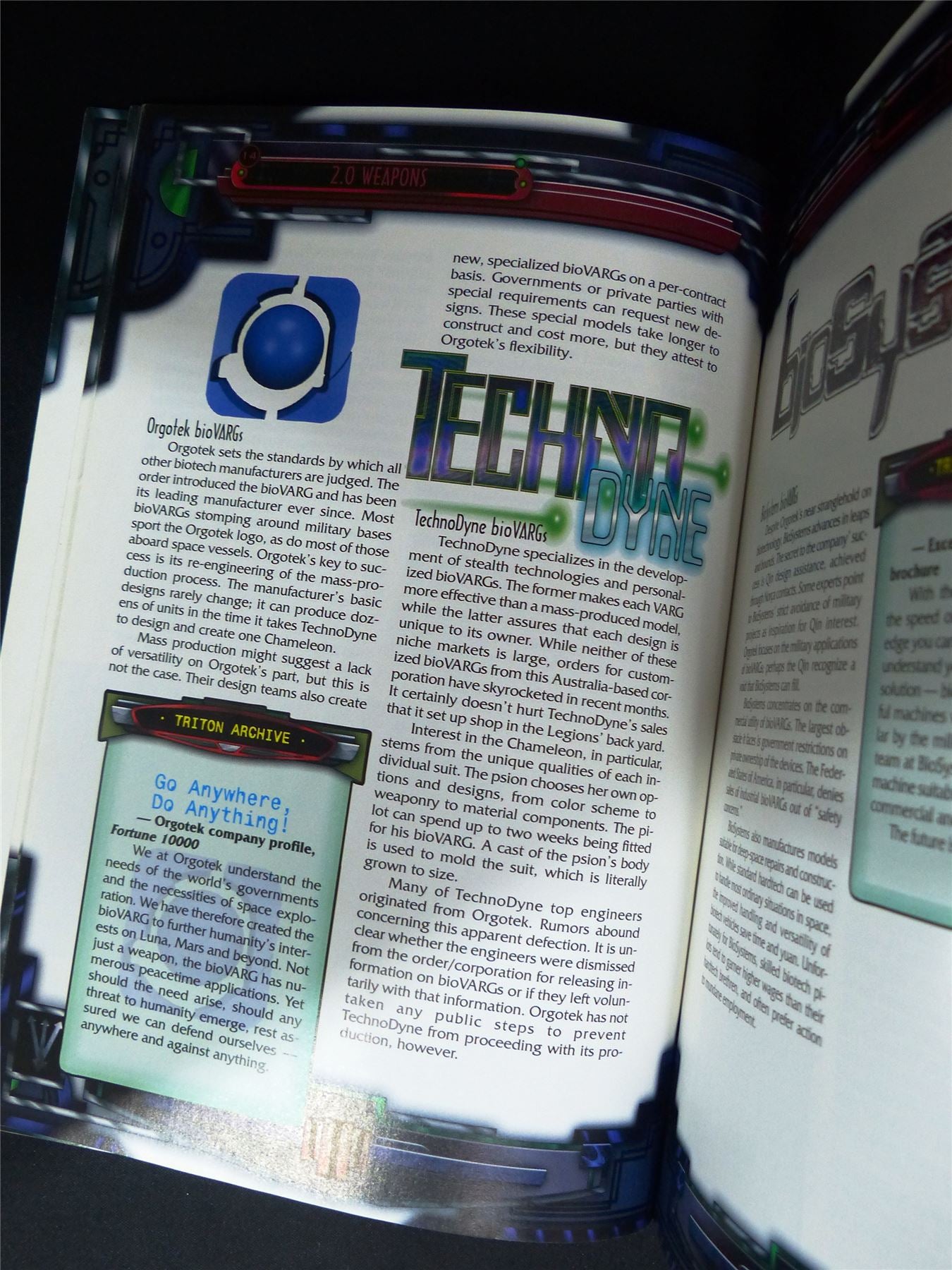 Trinity: Technology Manual WW9200 - White Wolf Roleplay Softback #2UX